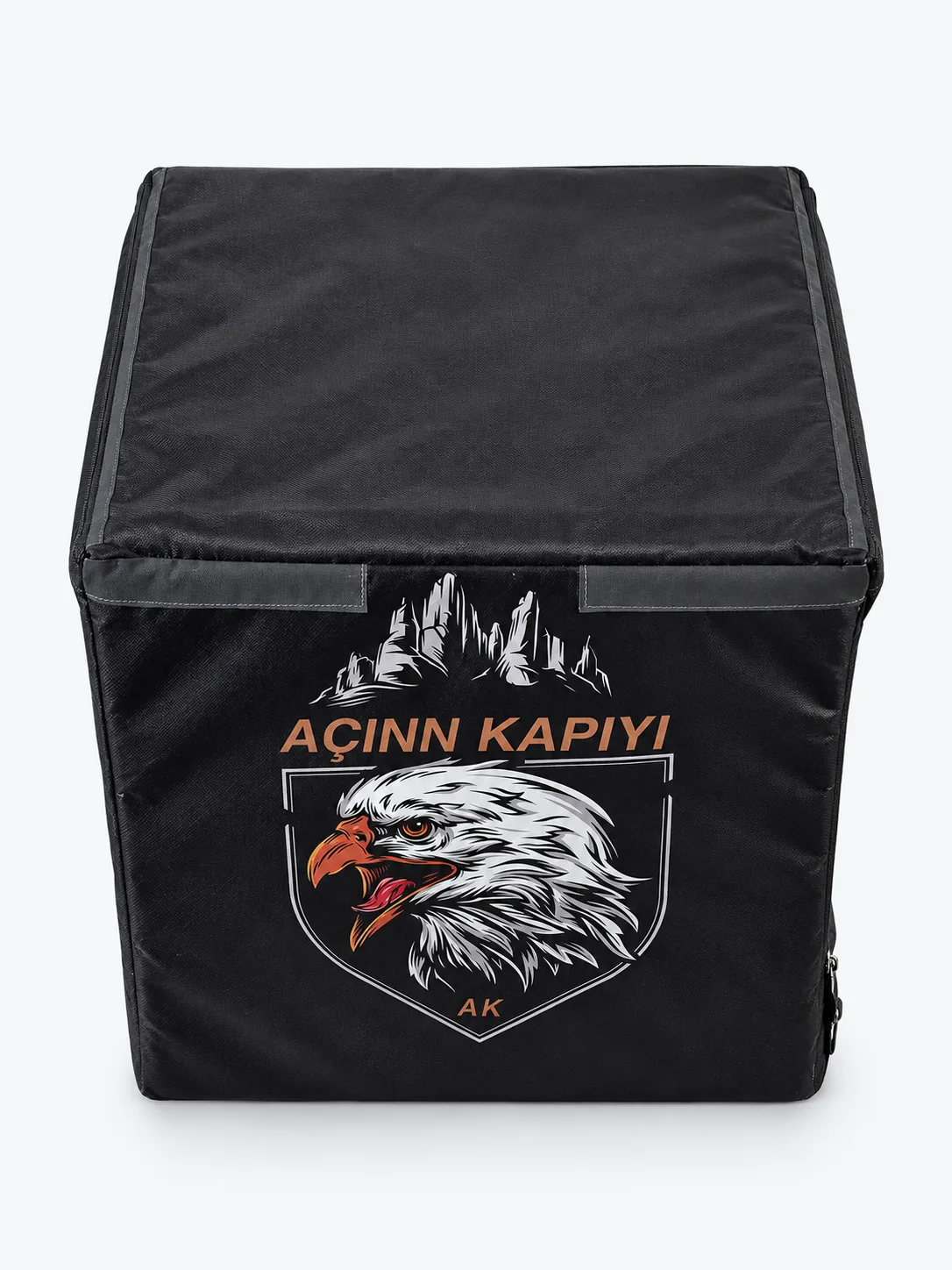 Kutu Tipi Isı Yalıtımlı Kurye Çantası, üstten görünüm