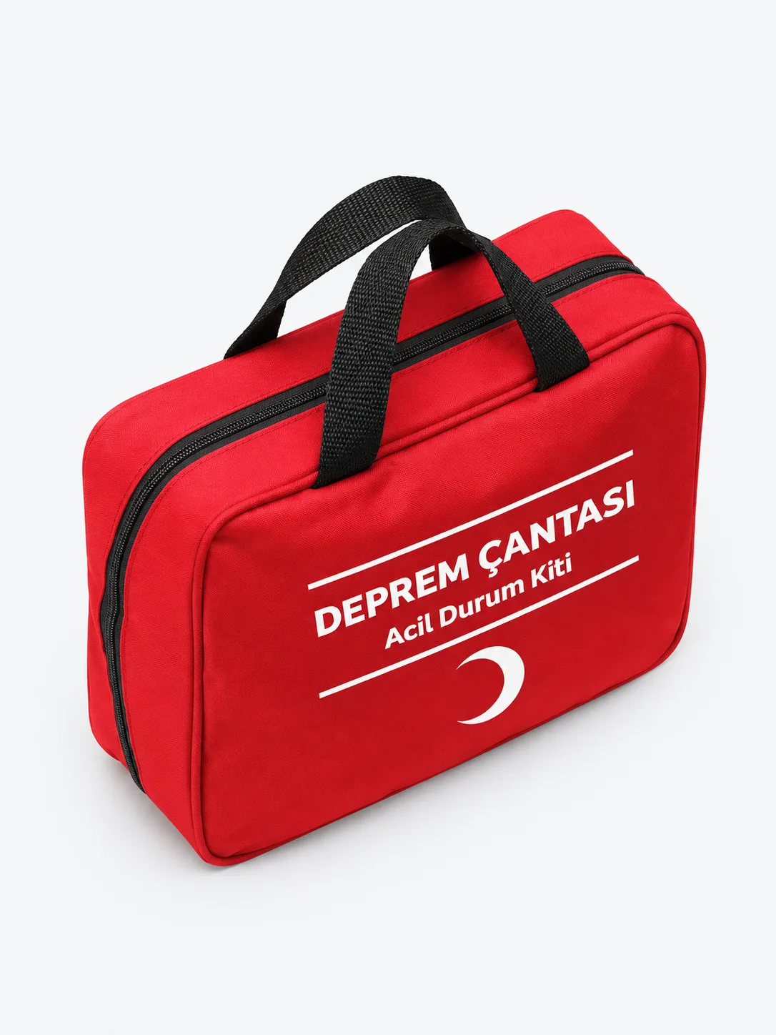 Kompakt Deprem El Çantası, üstten görünüm