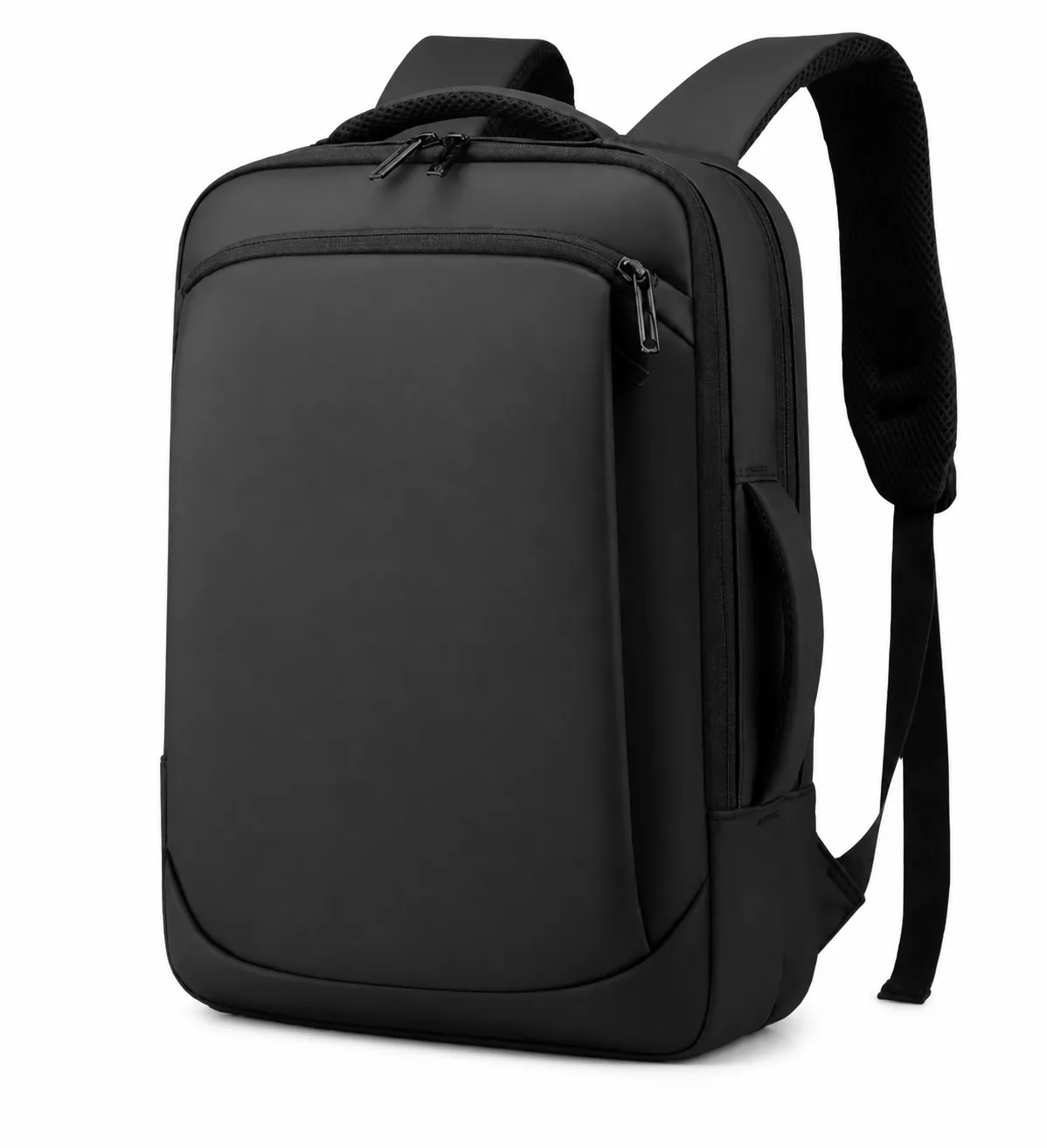 Siyah Laptop Sırt Çantası, ön-sol görünüm