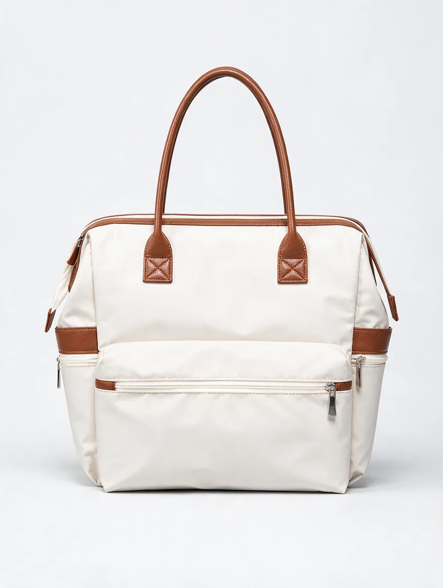 Multi-Pocket Tote Backpack, front view